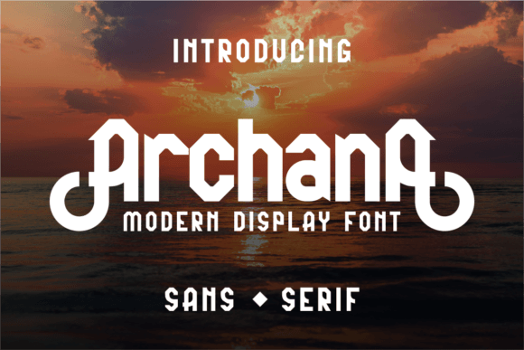 Archana Font: Bold Display Type for Handmade Products