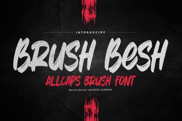 Brush Besh Font: Textured Style for Handmade Labels